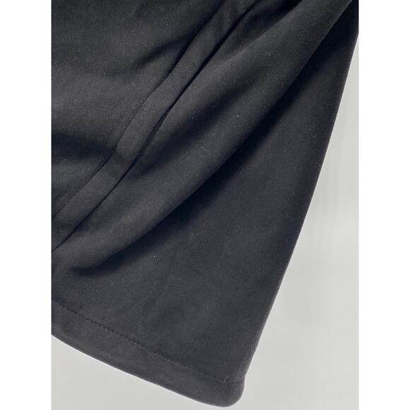 ZARA Men's Black Faux-Suede Pullover Half-Zip Long Sleeve Hooded Sweater SZ L-XL - Picture 9 of 12